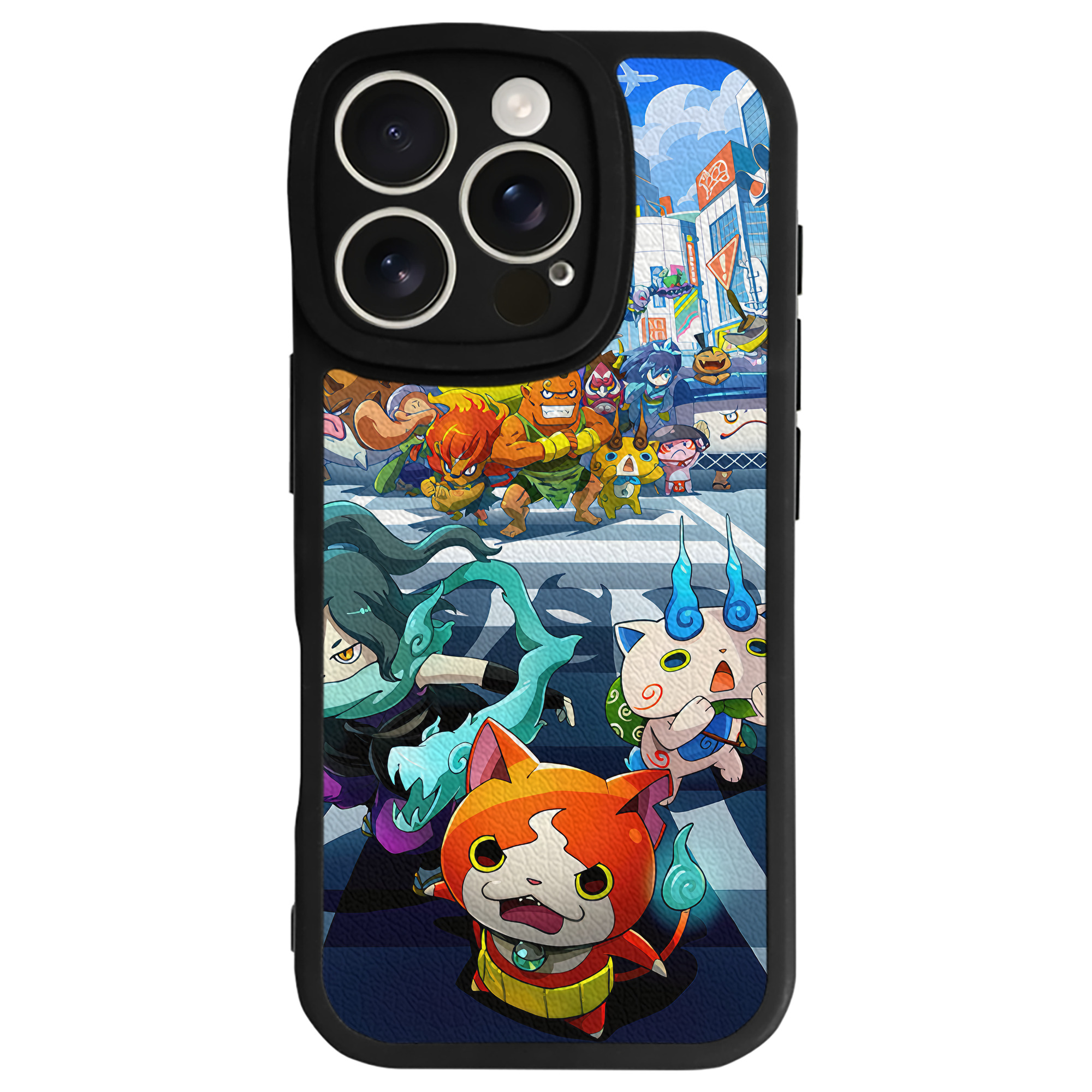 （画像用） 妖怪ウォッチ Yo-kai Watch 【iPhone 16シリーズ対応】シリコンスマホケース（レザー調） 材質：シリコン